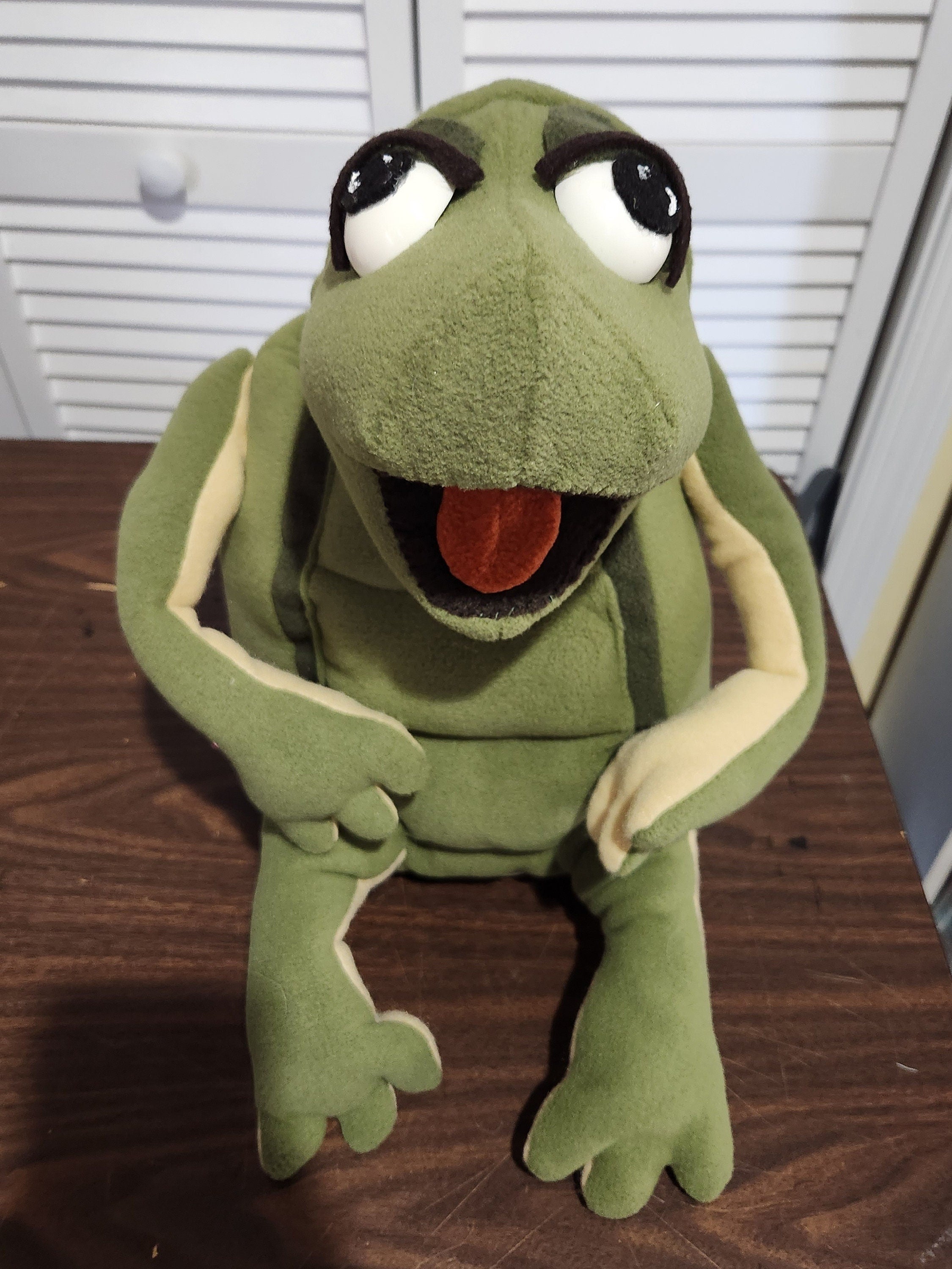 Custom Muppet Style Hand Puppet, Movable Mouth Portrait, Fleece Animal Character
