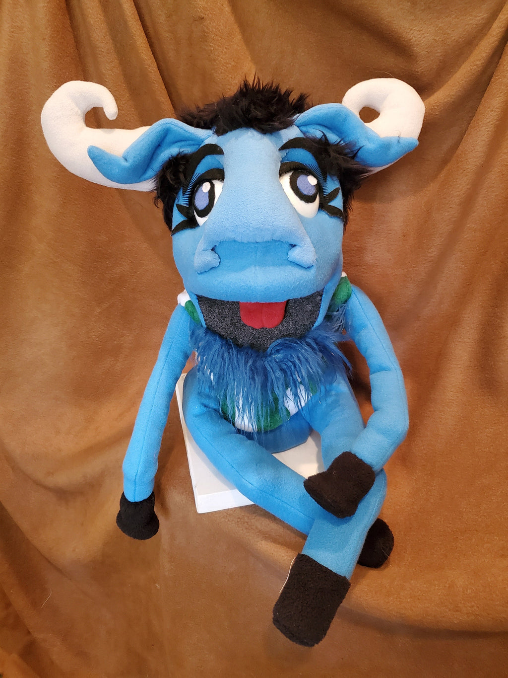 Custom Muppet Style Hand Puppet, Movable Mouth Portrait, Fleece Animal Character