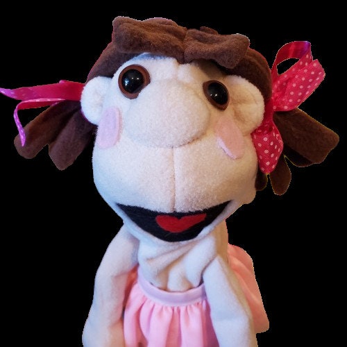 Custom Small Movable Mouth Hand Puppet, Muppet Style Portrait Character Puppet