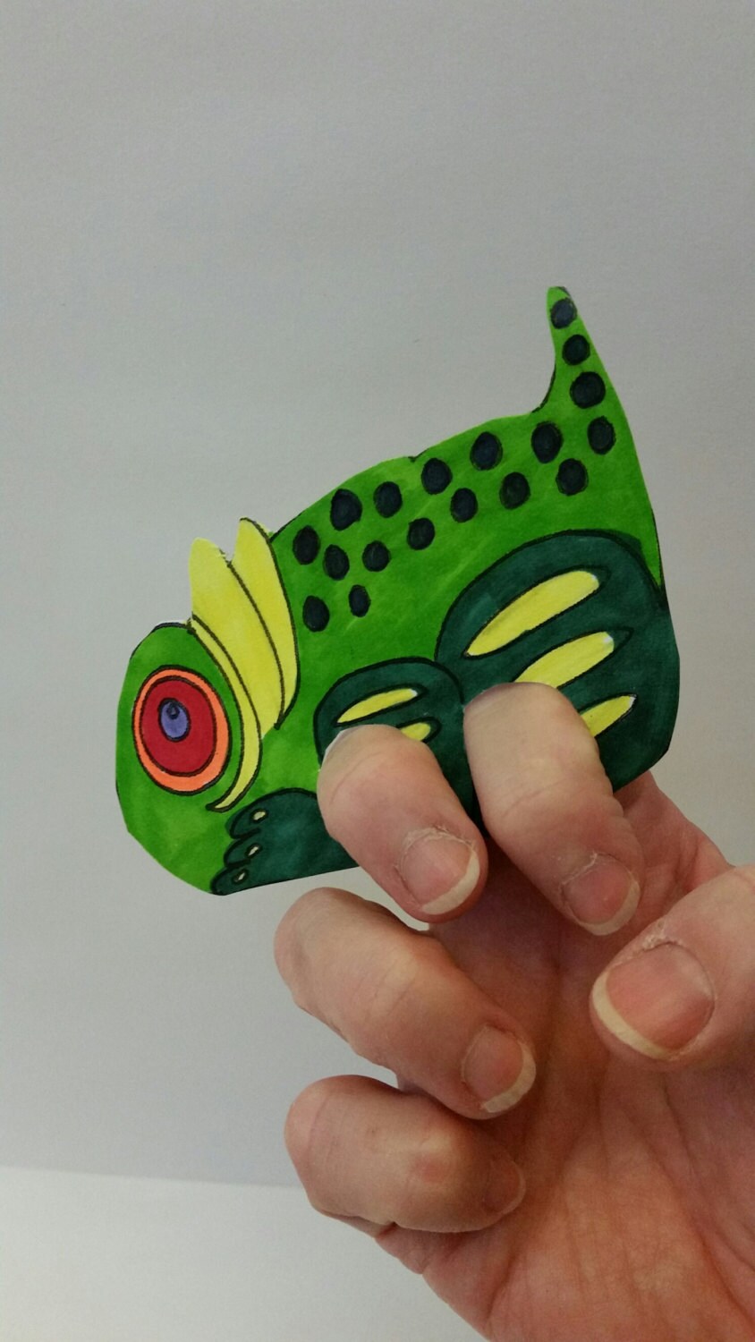 Bugs Finger Paper Puppet:  You Color It!