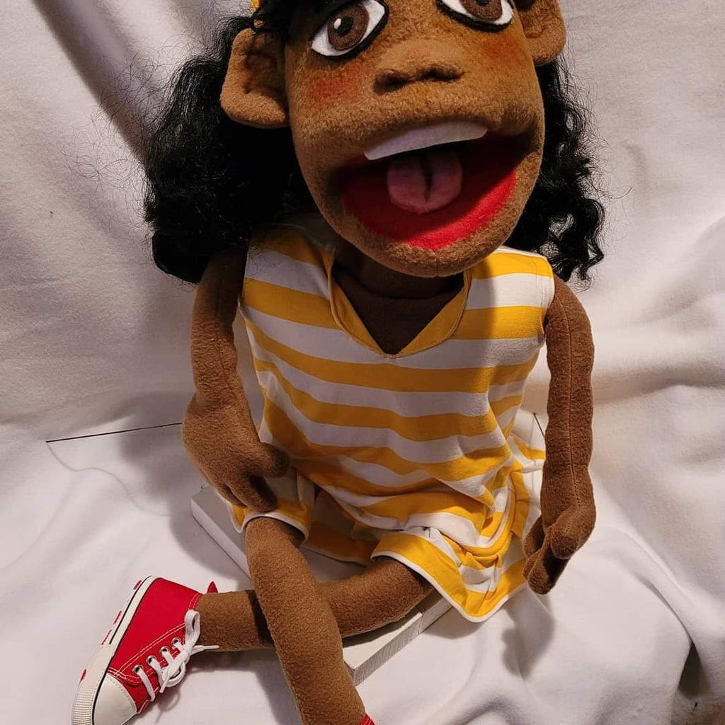 Custom Muppet Style Hand Puppet, Movable Mouth Portrait, Fleece Animal Character