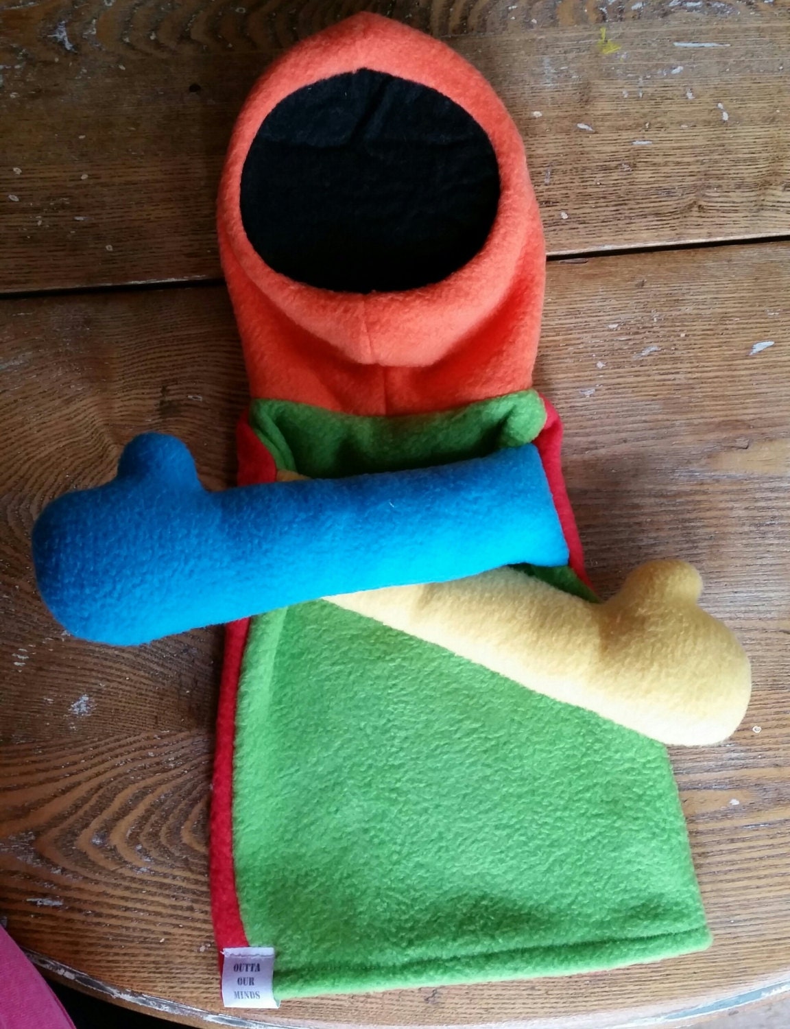 Handmade Fleece Hand Puppets with Arms, Bulk Party Pack Set